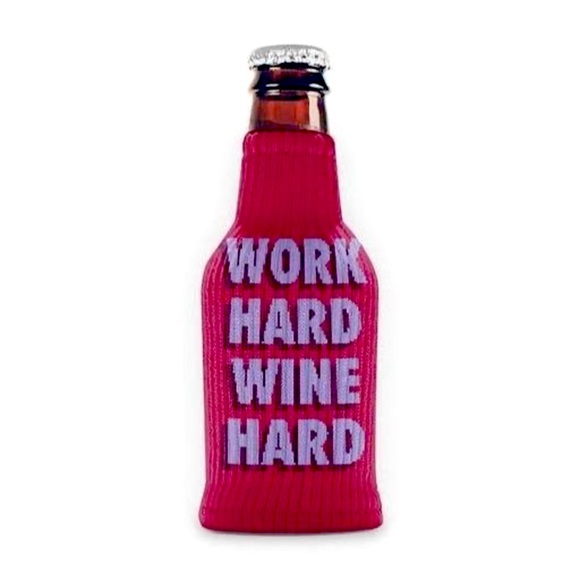 Work Hard Wine Hard Freaker USA Beverage Insulator - Picture 2 of 5